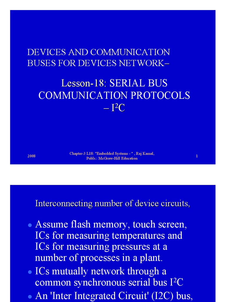 I2C Serial Bus Communication Protocols | PDF | Internet Protocols ...