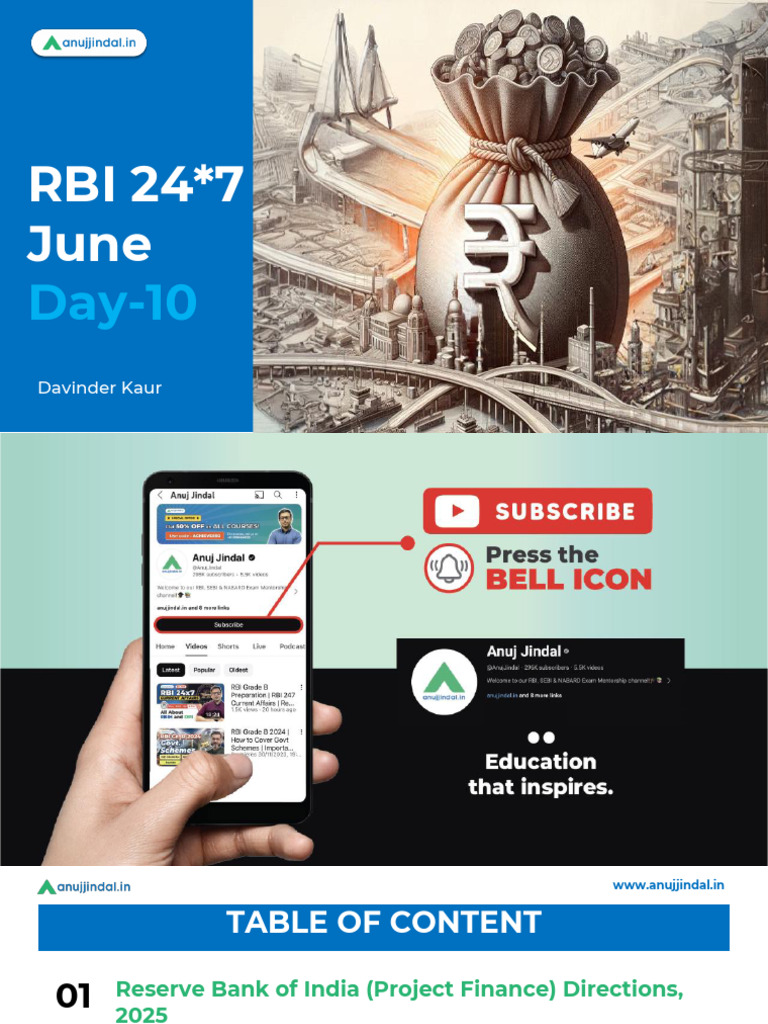 RBI Project Finance Directions 2025 | PDF | Project Finance | Loans