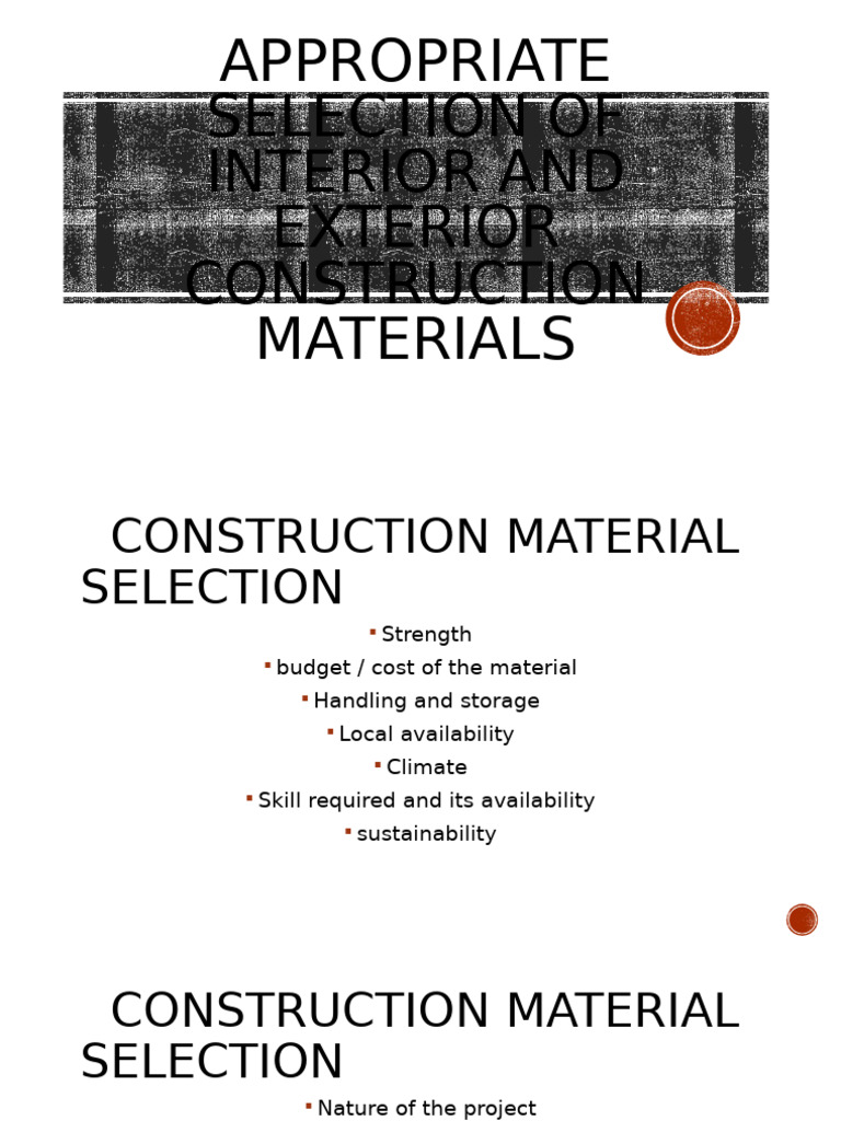 Selecting Construction Materials Wisely | PDF | Building Insulation | Water