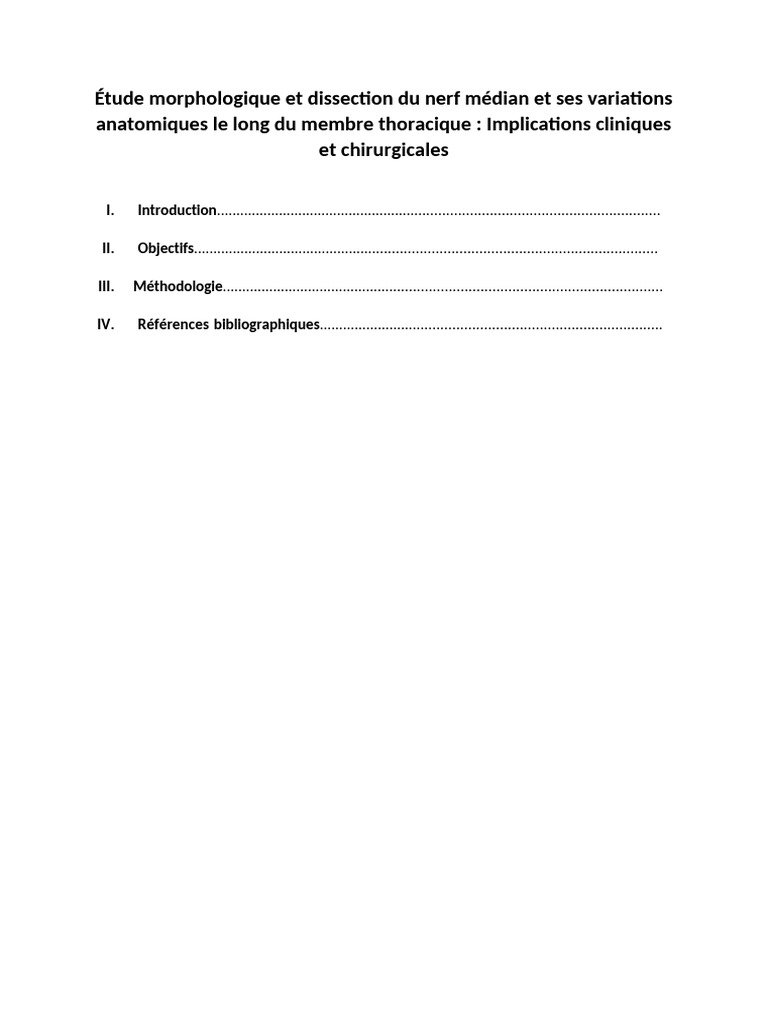 Variations anatomiques du nerf médian | PDF | Membres (anatomie ...