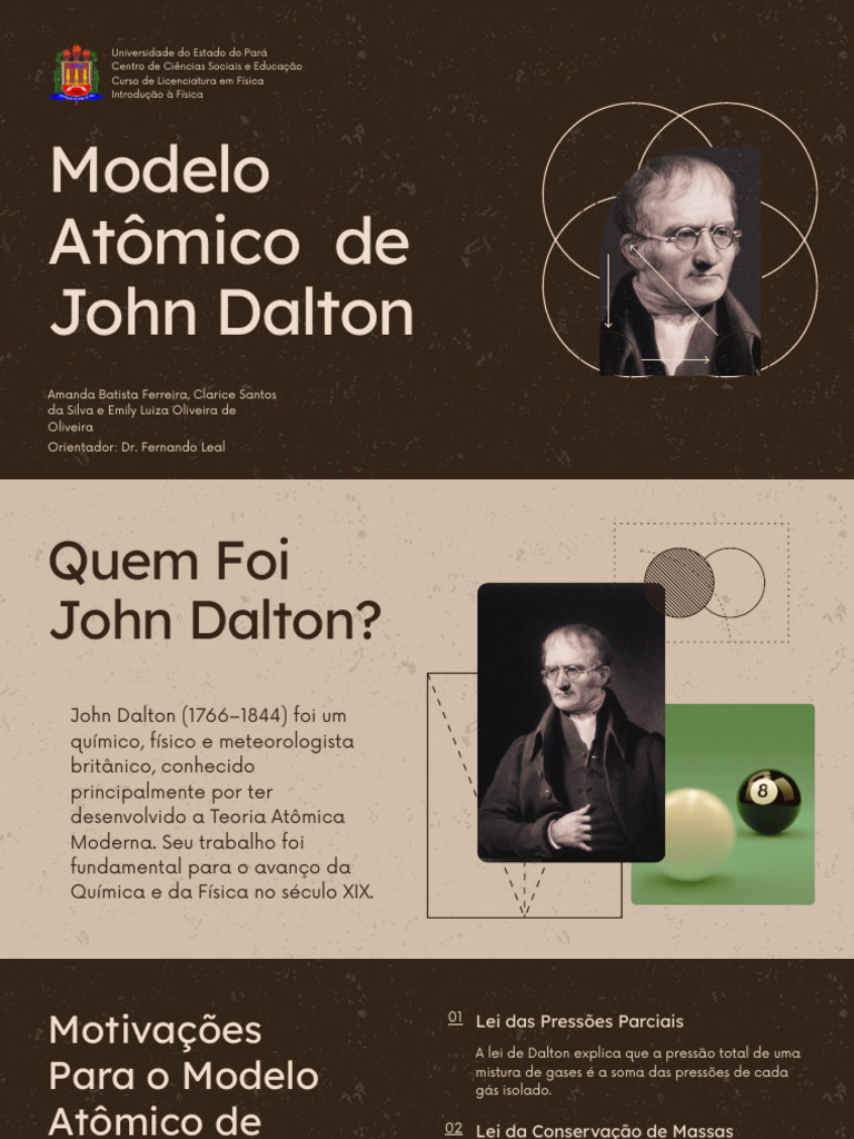 Modelo Atômico de John Dalton Explicado | PDF | Química | Átomos