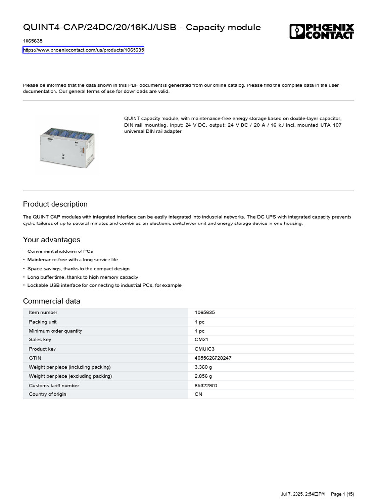 QUINT4 Capacity Module Overview | PDF | Electromagnetic Compatibility ...