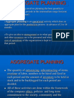 Aggregate Planning Is An: Operational Production