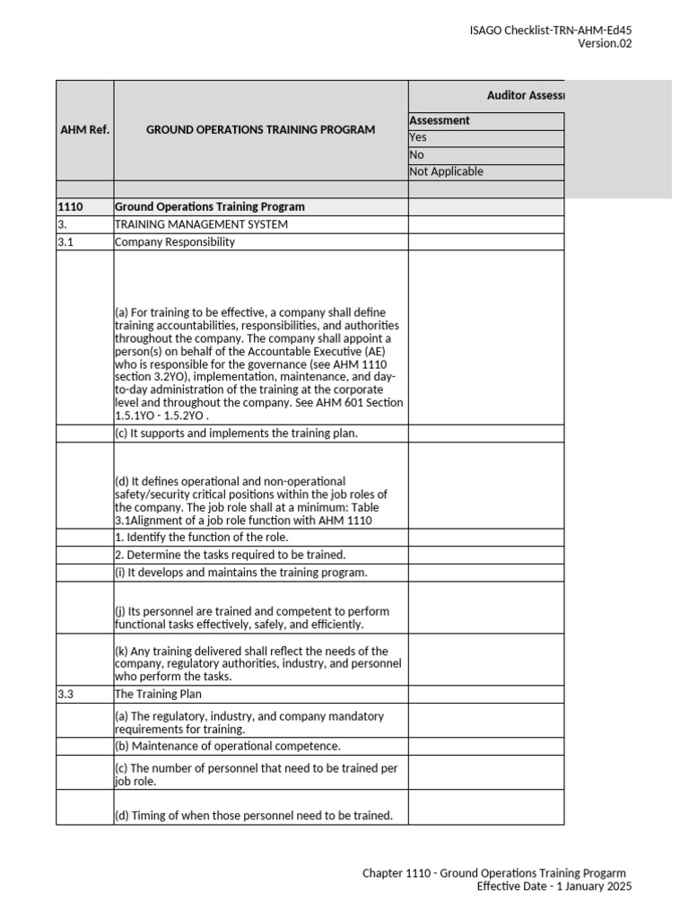 Ground Operations Training Program Guide | PDF | Audit | Verification ...