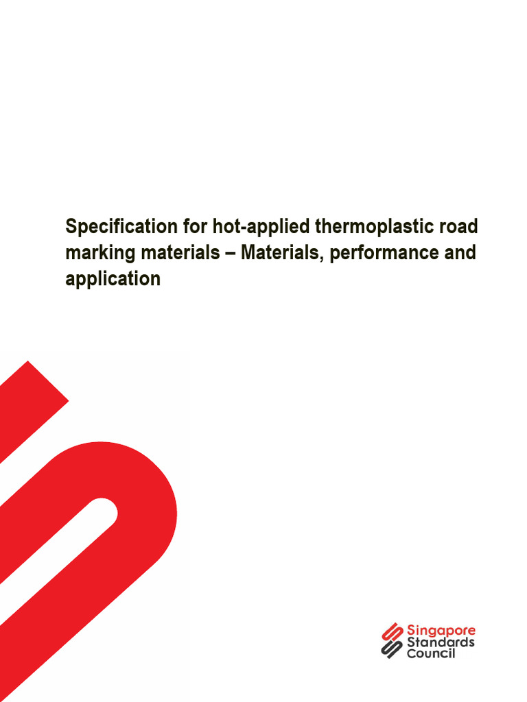 SS 589: Thermoplastic Road Marking Standards | PDF | Absorption ...
