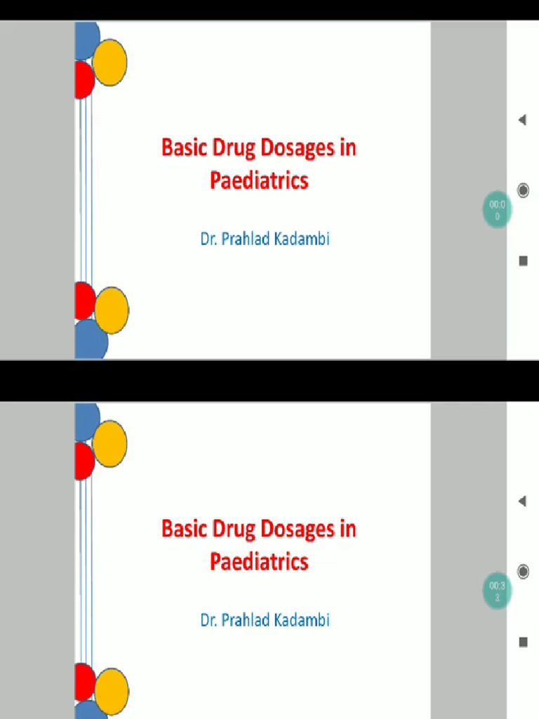 Basic Drug Dosages in Paediatrics | PDF