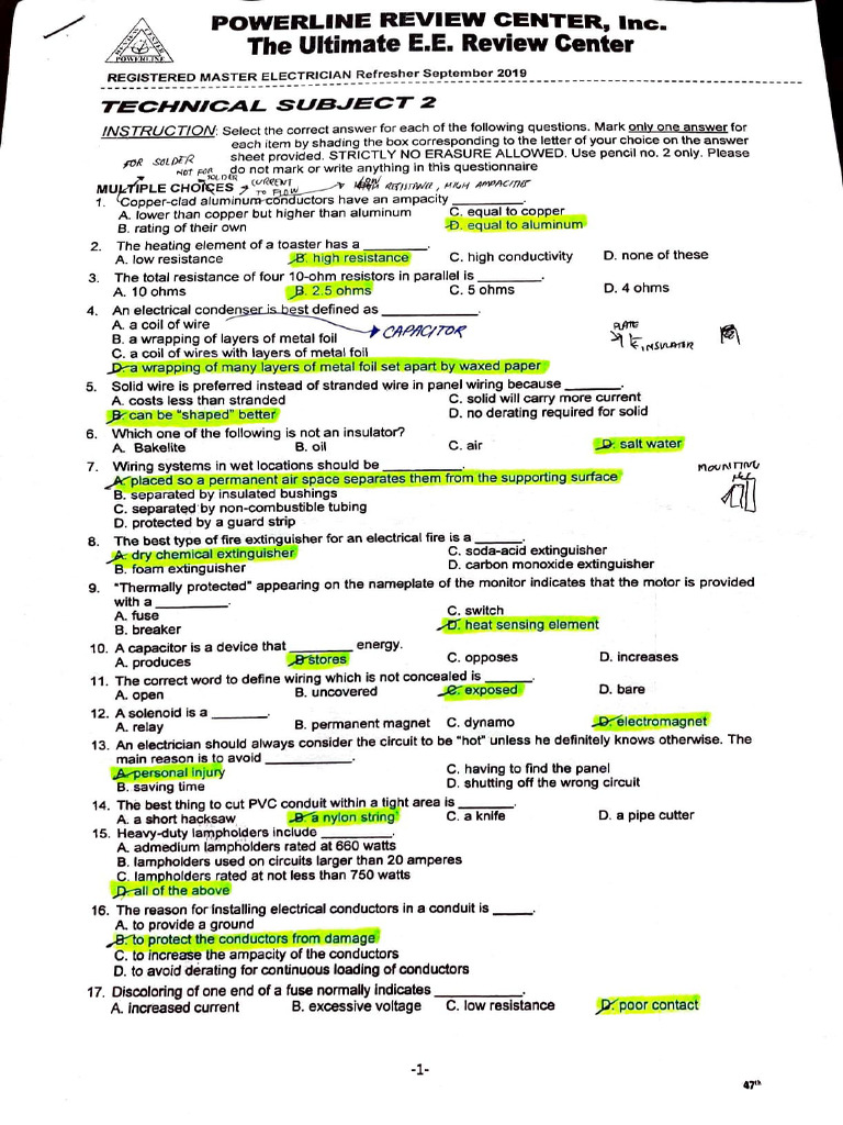Pec Question Bank Powerline | PDF