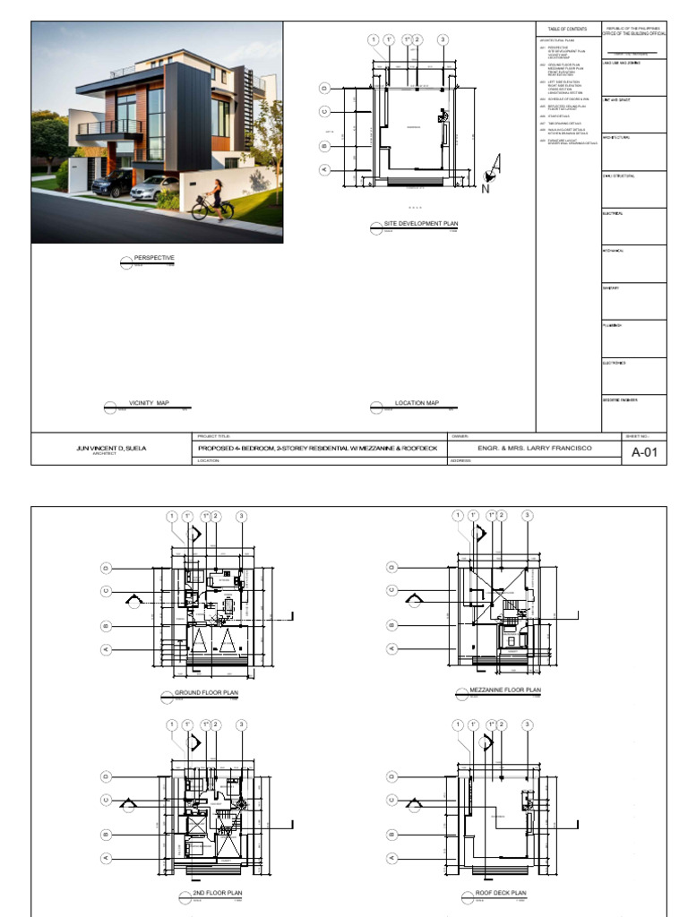 3 Storey FRANCISCO RESIDENCE | PDF | Architectural Elements ...