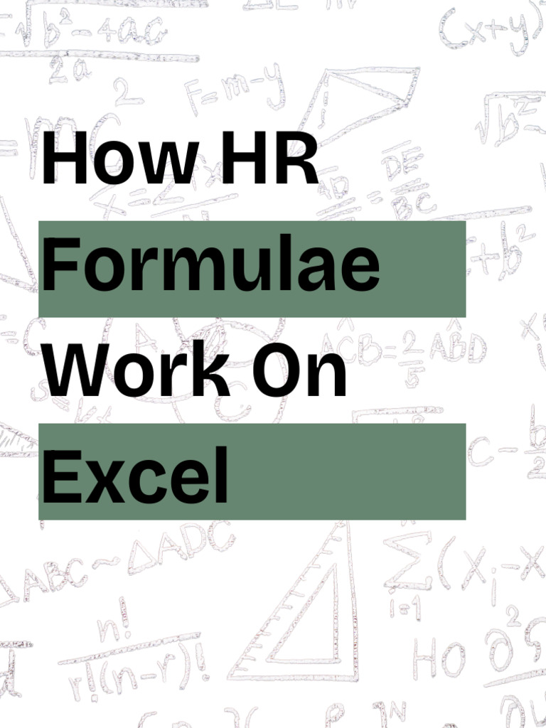 Essential HR Formulas in Excel | PDF