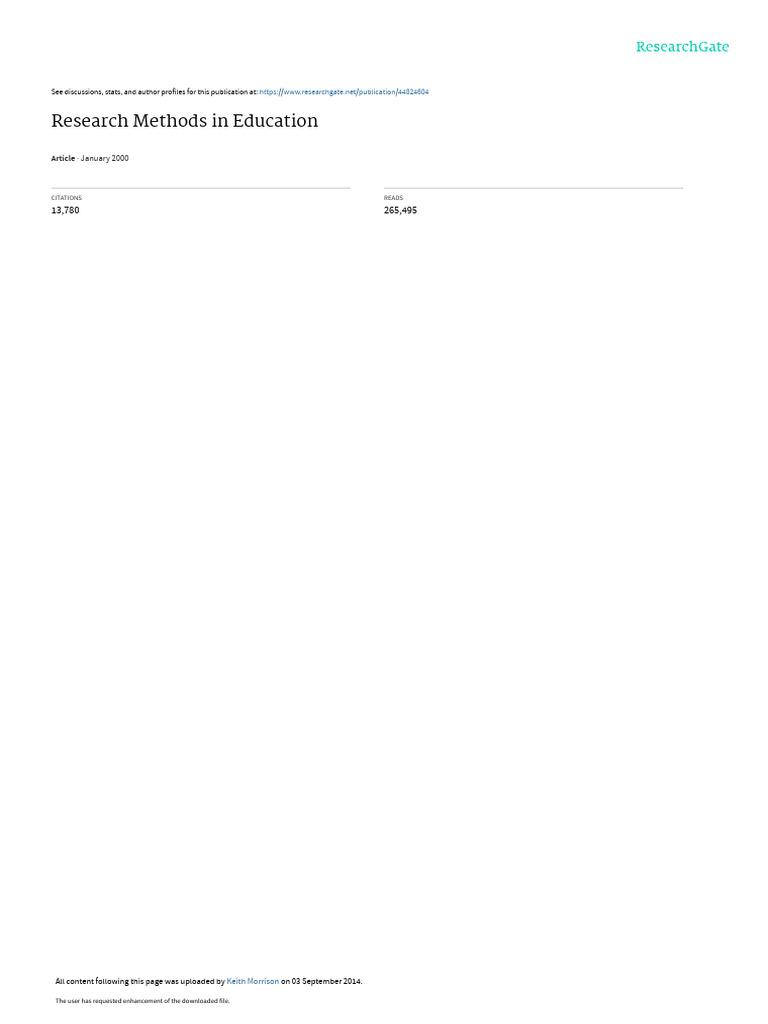 COHEN MANION MORRISON RESEARCH METHODS IN EDUCATION PDF visual data 2