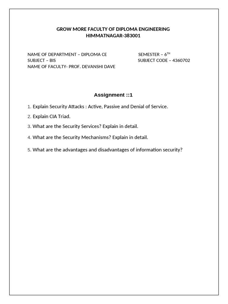 Bis Assignment 1 | PDF