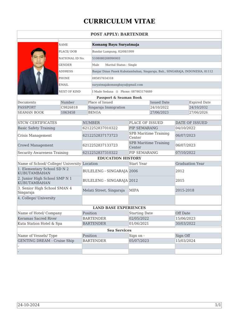 Local Guide Program Application: CV | PDF
