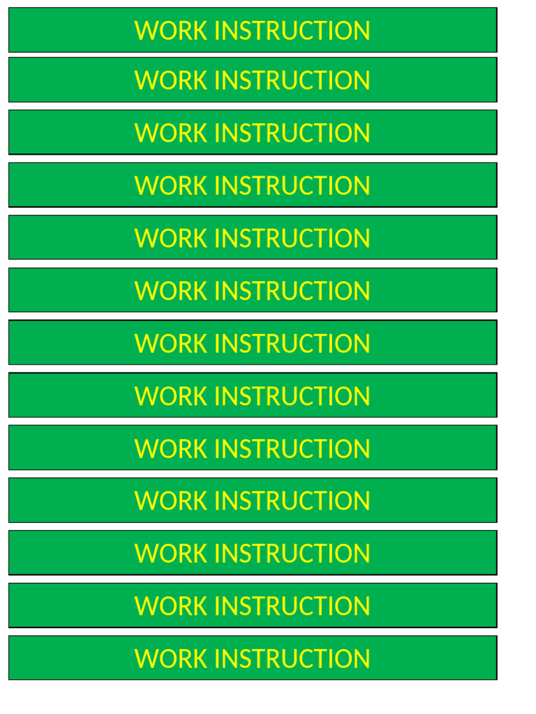 Work Instruction Format Guide | PDF