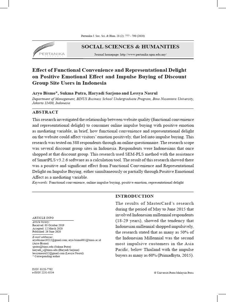 Impact of Website Quality on Impulse Buying | PDF | Behavior | Consumer ...