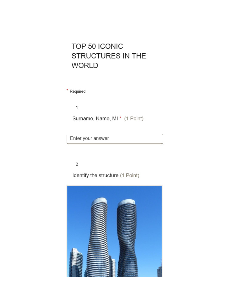 Top 50 Iconic Structures in The World | PDF | Architectural Design ...