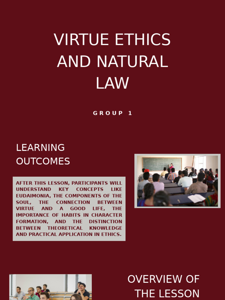 Virtue Ethics and Natural Law Overview | PDF | Happiness | Virtue Ethics