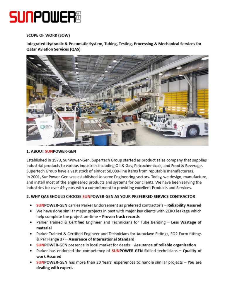 QAS SunPower Comprehensive Services | PDF | Pipe (Fluid Conveyance) | Leak