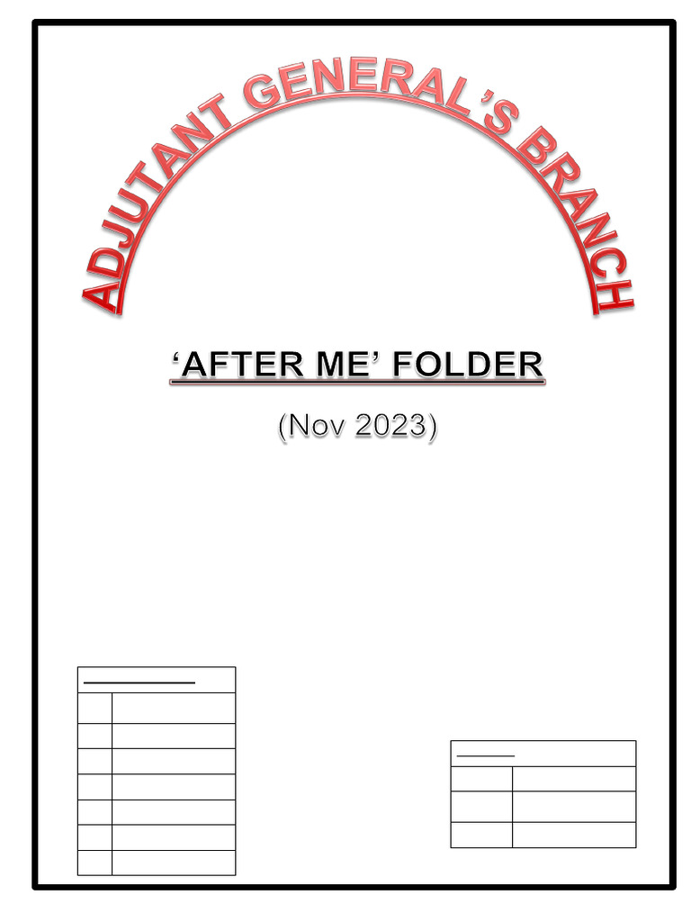 After Me Folder for Army Officers | PDF | Loans | Banks