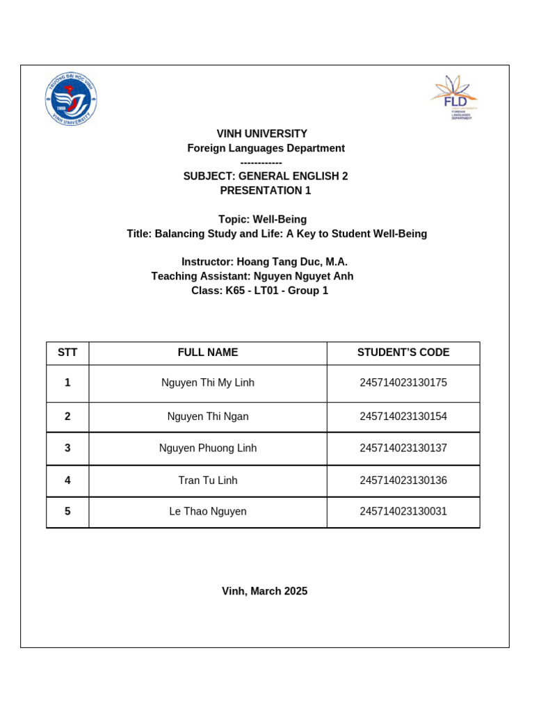 Balancing Study and Life for Students | PDF | Cost Of Living | Mental ...