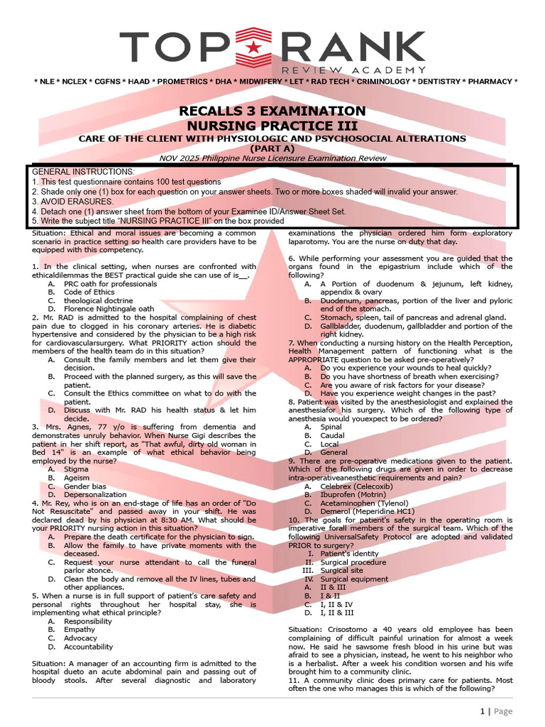 NP3 Nursing Practice Exam Review | PDF | Chronic Obstructive Pulmonary ...