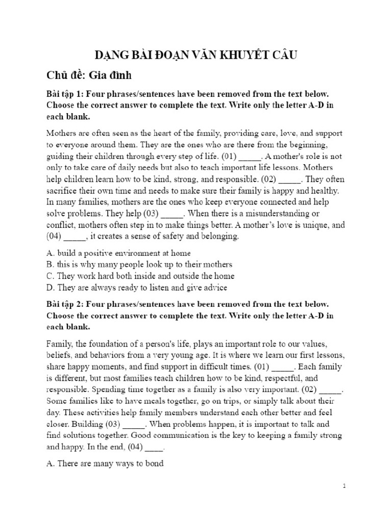 Dang Bai Doan Van Khuyet Cau Ban Hsdocx - 1600 - PDF - Gdrive.vip | PDF