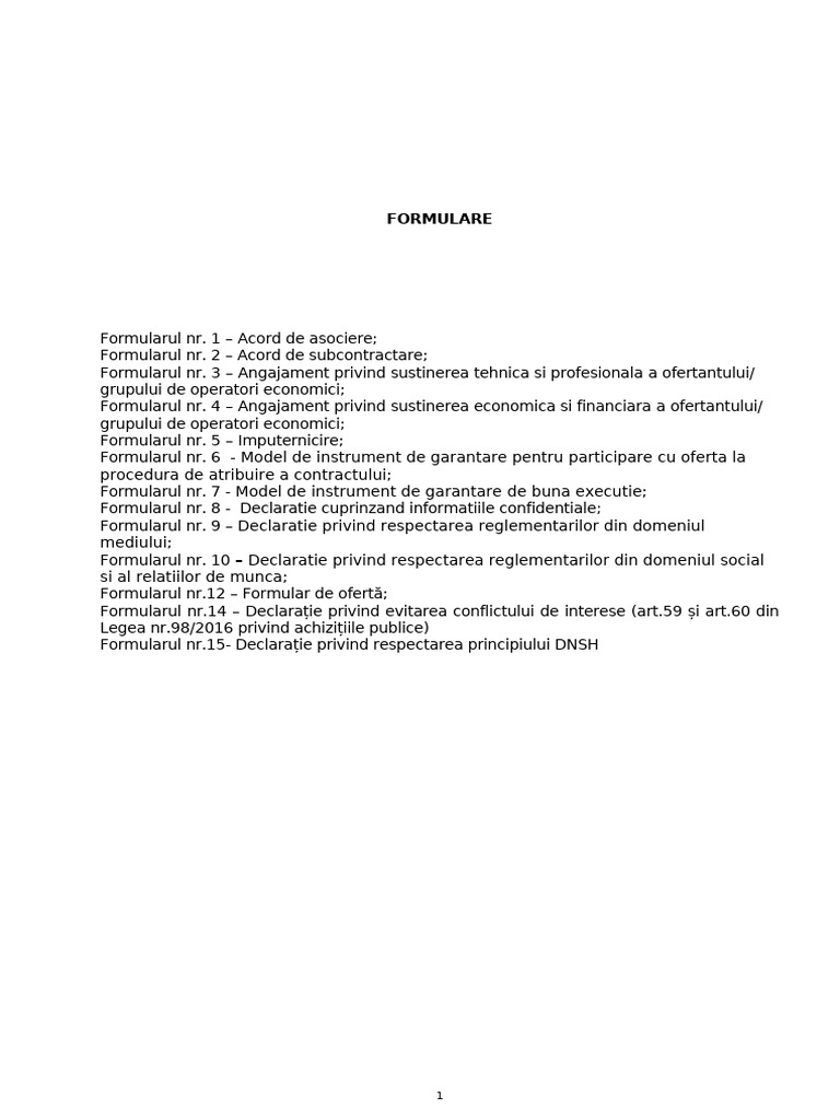 Modele de Formulare | PDF