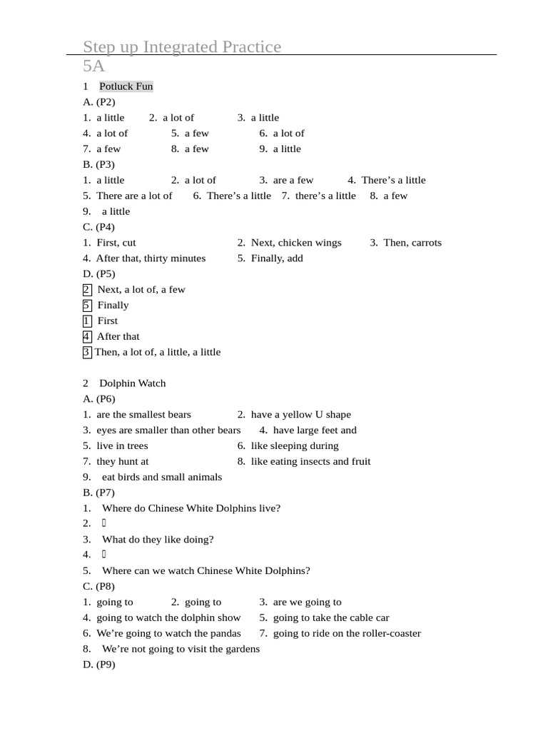 Integrated Practice for Language Skills | PDF