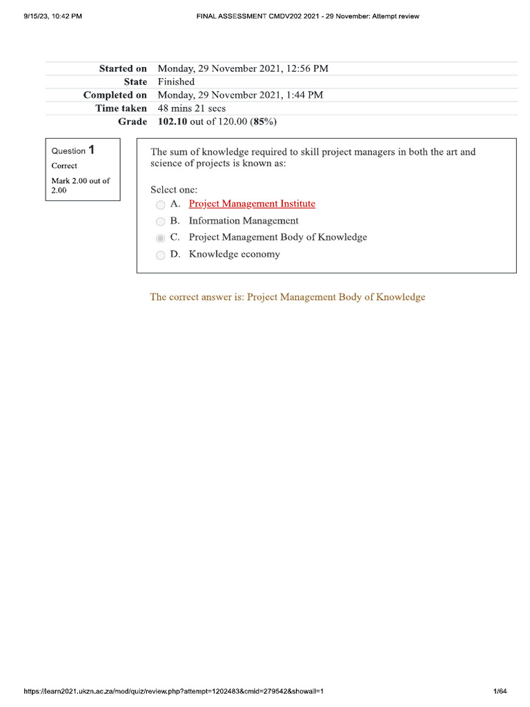 CMDV 202 Test2 | PDF
