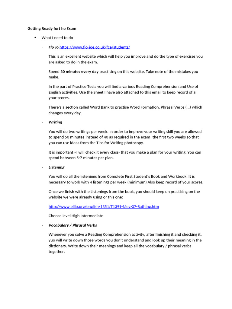 Exam Preparation Guide and Tips | PDF | Reading Comprehension ...