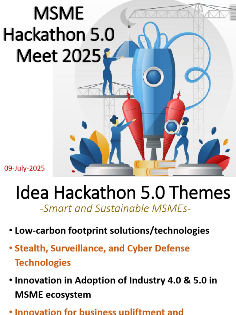 MSME Hackathon 5.0 Themes and Timeline | PDF