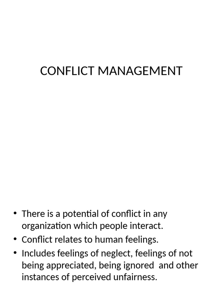 Conflict Management 1 | PDF | Anger | Behavior