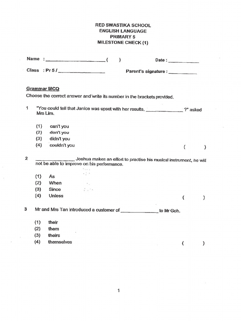 P5 English 2 | PDF