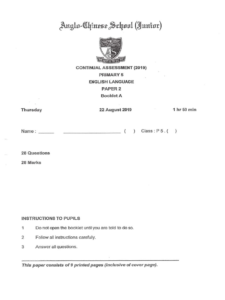P5 English 4 | PDF