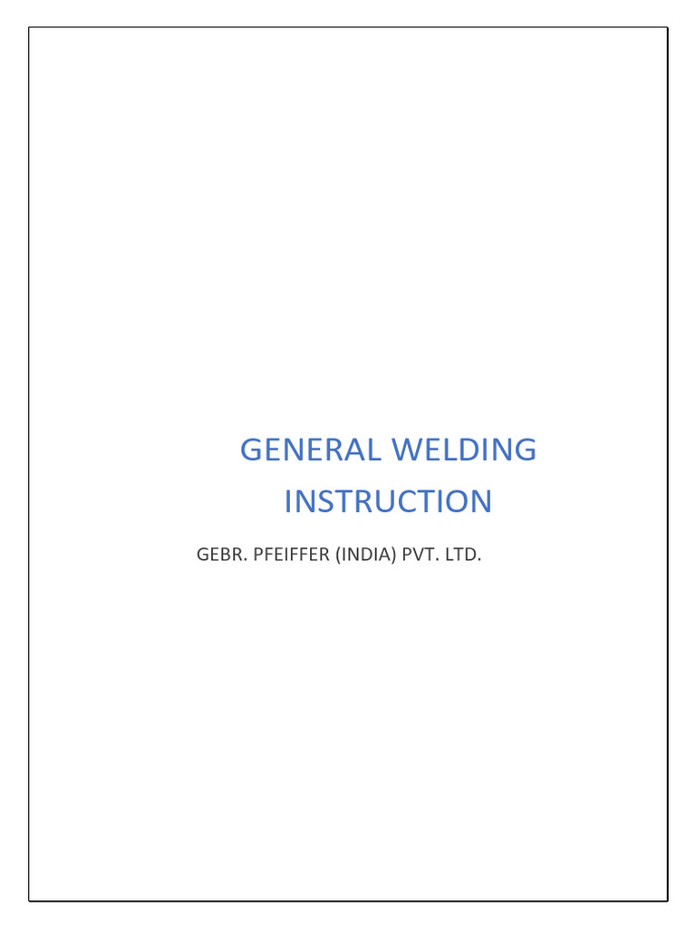 General Welding Instructions Guide | PDF | Welding | Construction