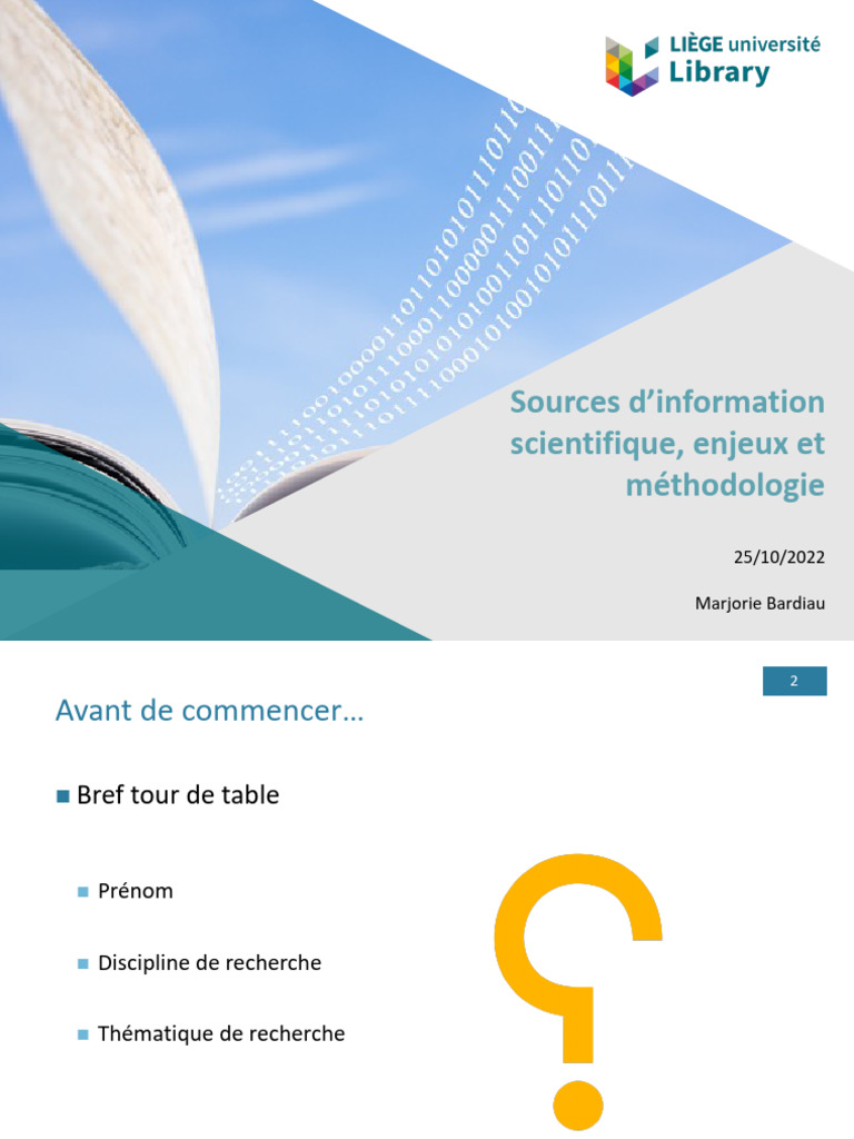 Sources et enjeux de l'information scientifique | PDF | Sciences de l ...