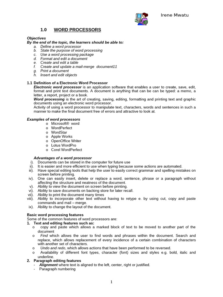 Comp App Notes 2 | PDF | Window (Computing) | Microsoft Word