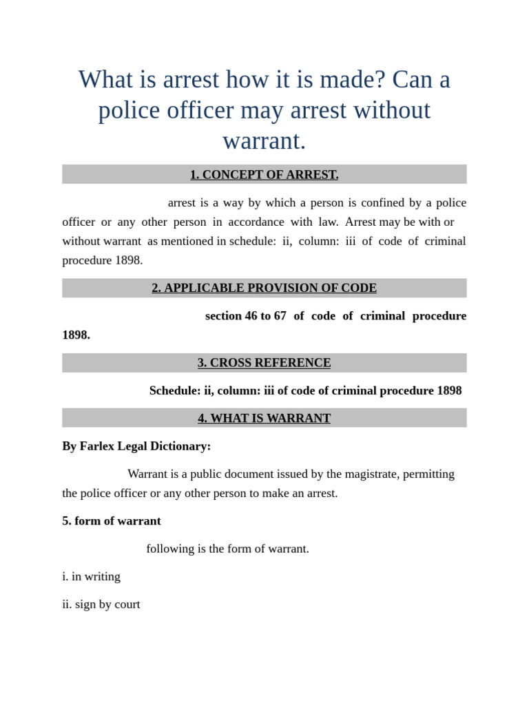 Understanding Arrest and Bail Procedures | PDF | Bail | Arrest
