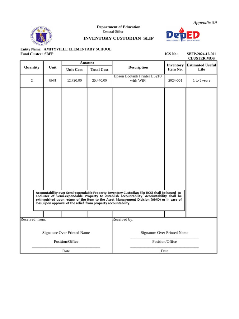 Ics Printer 28 Schools Montalban | PDF | Inventory | Balance Sheet