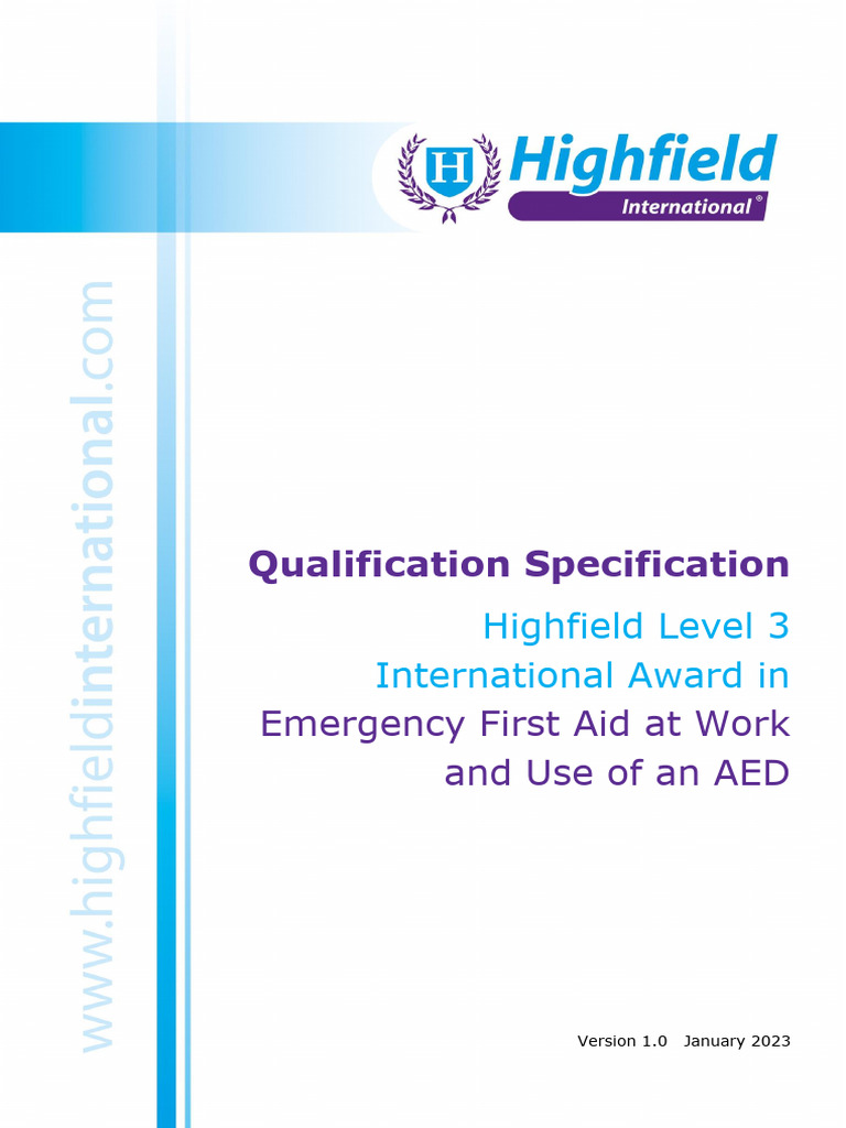 Highfield Level 3 First Aid Training Guide | PDF | First Aid ...