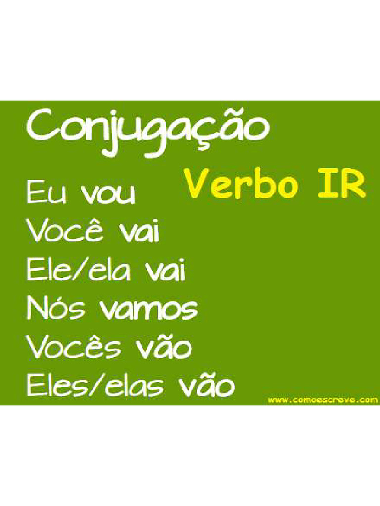 Conjugação Do Verbo Ir | PDF