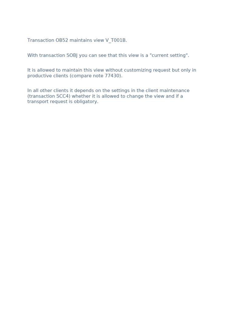 Managing View V_T001B with SOBJ | PDF