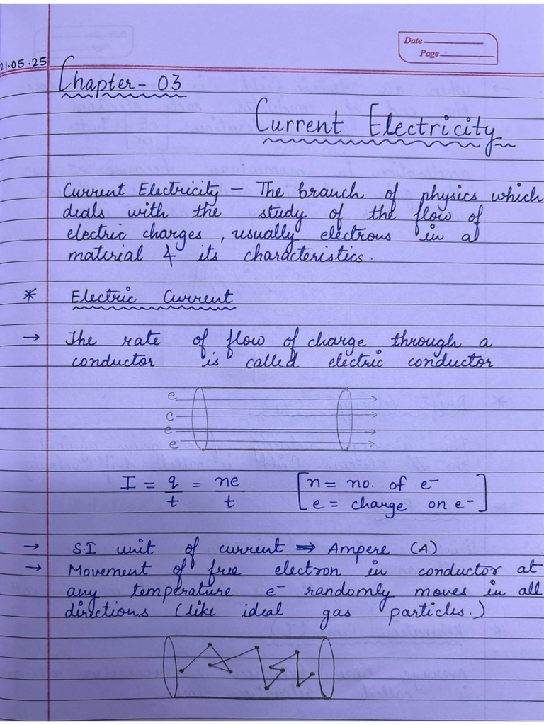 CH 3 Current Electricity (Part-1) | PDF