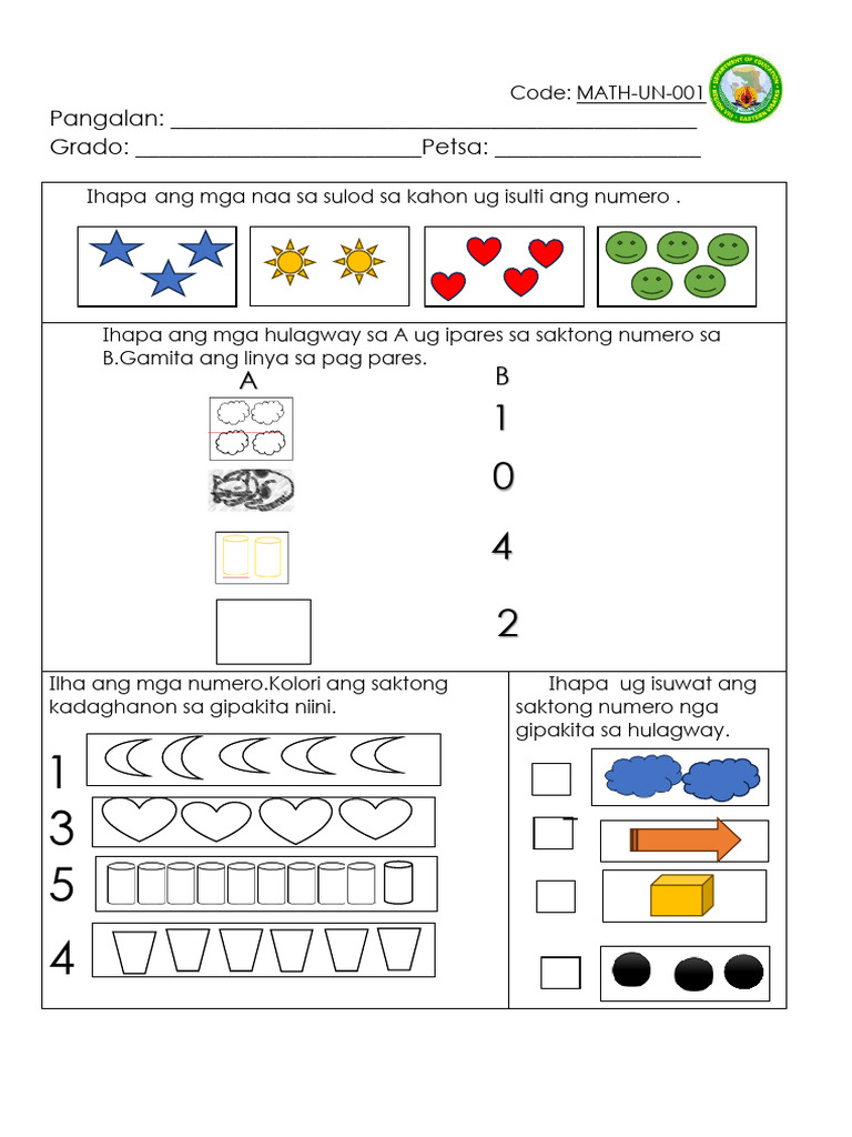 001-004 Worksheets in Numeracy (SB Commented and Edited) | PDF