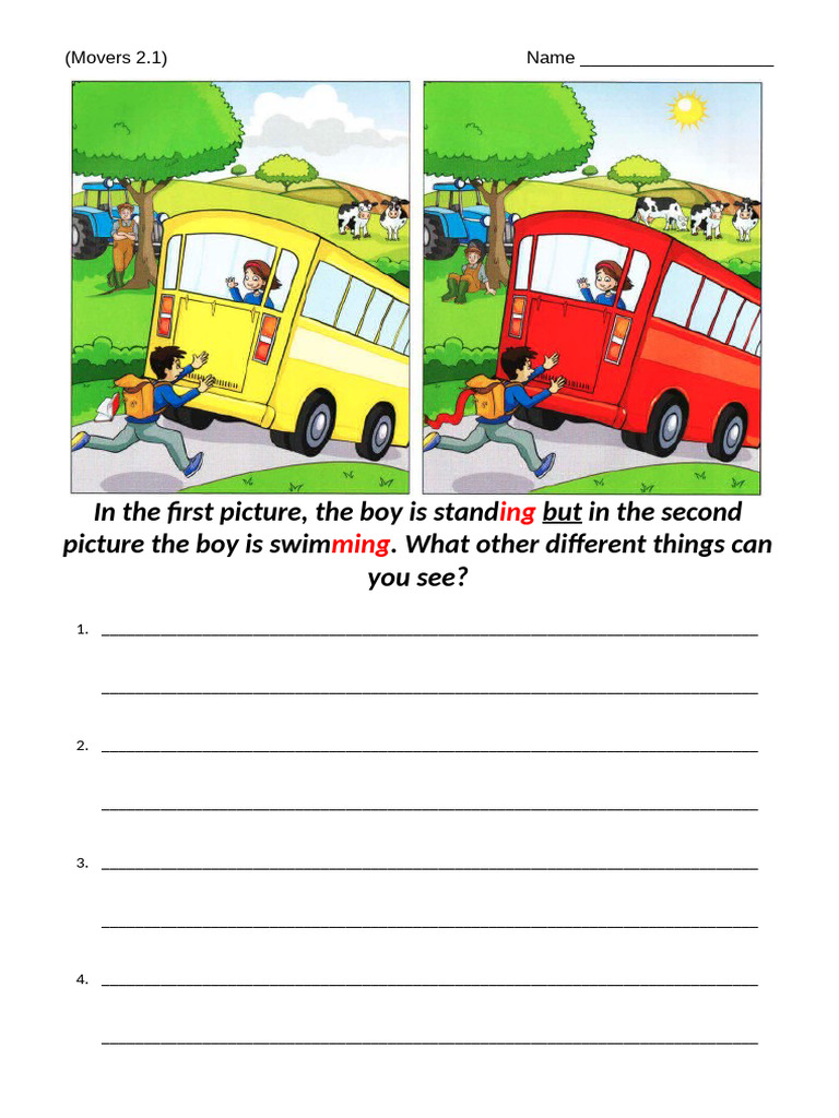 Movers 2.1 - Speaking Part 1 | PDF