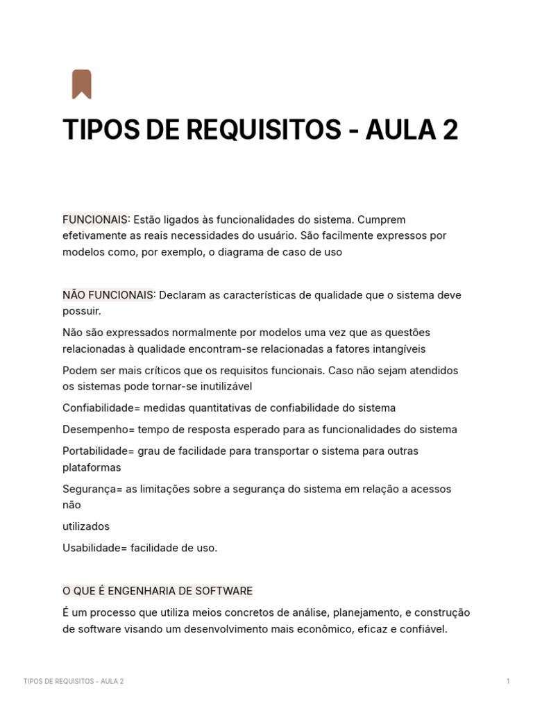 Tipos de Requisitos em Engenharia de Software | PDF | Diagrama de caso ...