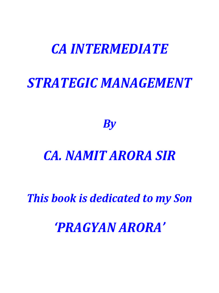 SM e Book | PDF | Strategic Management | Goal