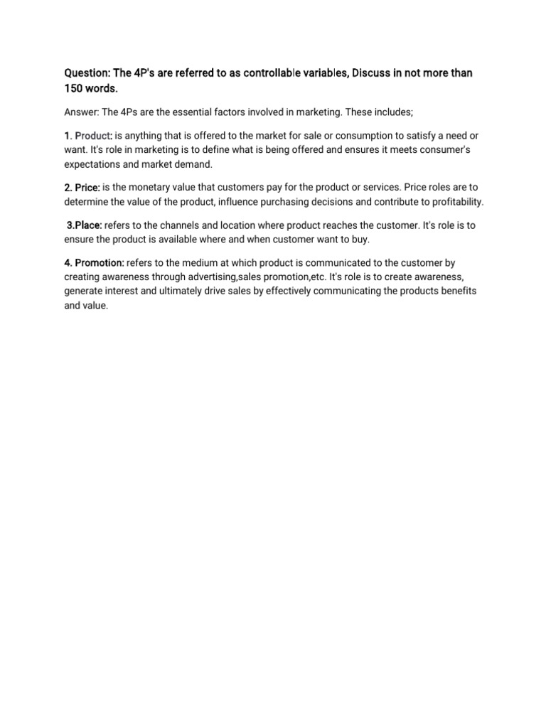 Assignment On Marketing | PDF