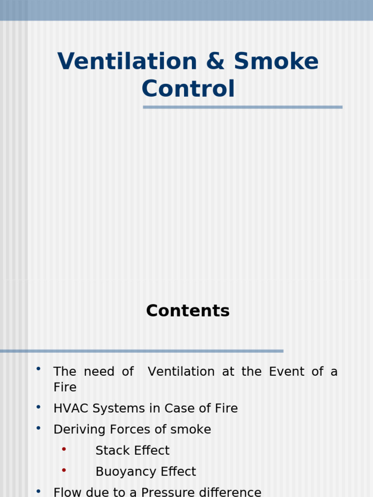 Fire Ventilation and Smoke Control Guide | PDF | Ventilation ...