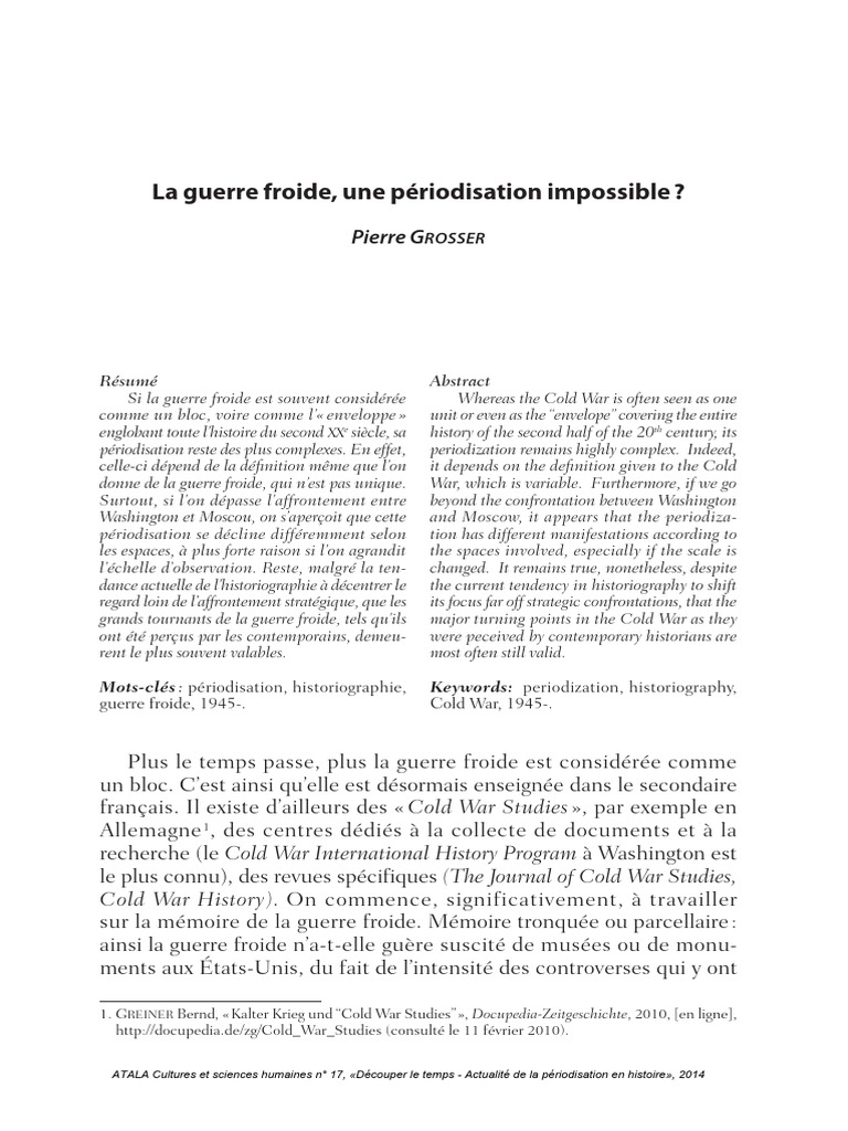 Périodisation complexe de la guerre froide | PDF | OTAN | Communisme