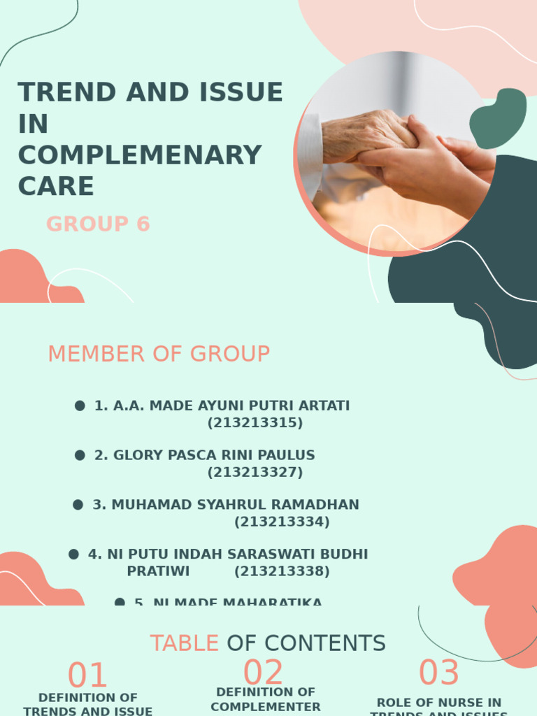Trends in Complementary Nursing Care | PDF | Alternative Medicine ...